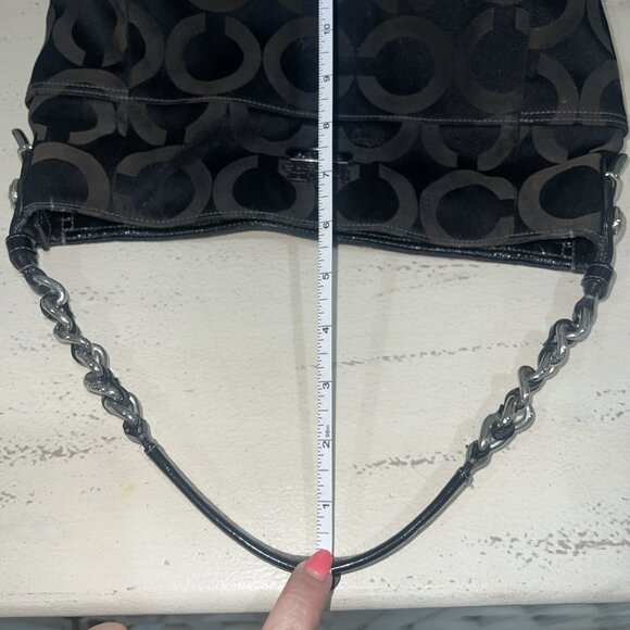 Coach Madison Luxury Designer Logo Tribeca Black Shoulder Hobo Bag 14127 - Picture 10 of 10